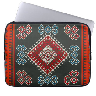 Geometrische klassieker mode-trendy kleurrijk laptop sleeve