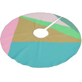 Geometrische kleurblokdriehoek: Dempen en kleurrij Kerstboom Rok (Gekanteld)