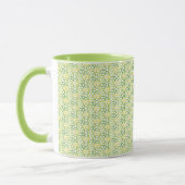 Geometrische kleuren Lime Green-Mok Mok (Links)