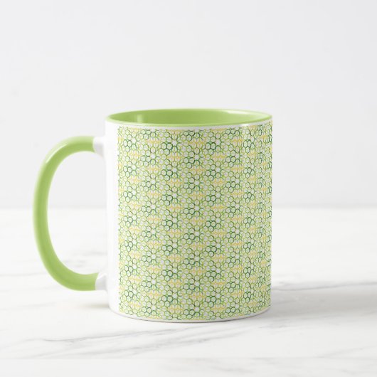 Geometrische kleuren Lime Green-Mok Mok (Links)