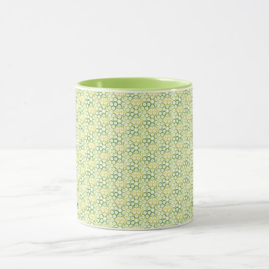 Geometrische kleuren Lime Green-Mok Mok (Midden)