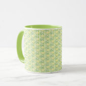 Geometrische kleuren Lime Green-Mok Mok (Voorkant links)