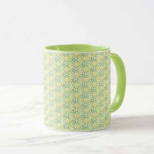 Geometrische kleuren Lime Green-Mok Mok (Voorkant rechts)