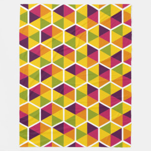 Geometrische kleurenhoningraat Patroon 01 Fleece Deken