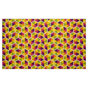 Geometrische kleurenhoningraat Patroon 01 Stof