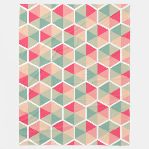 Geometrische kleurenhoningraat Patroon 04 Fleece Deken