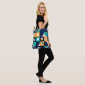 Geometrische kleurensamenstelling sjabloon met abs draagtas (Op model)
