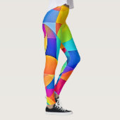 Geometrische Kleurensymfonie Leggings (Rechts)