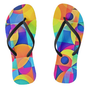 Geometrische Kleurensymfonie Teenslippers