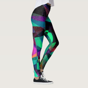 Geometrische, kleurrijke, Abstracte kunst Leggings