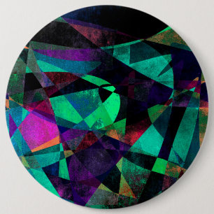 Geometrische, kleurrijke, Abstracte kunst Ronde Button 6,0 Cm