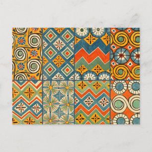 Geometrische kleurrijke Antiek Egyptische grafisch Briefkaart