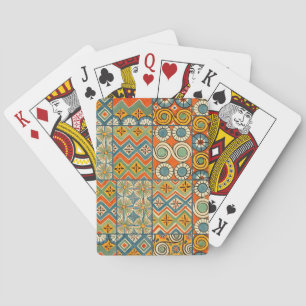 Geometrische kleurrijke Antiek Egyptische grafisch Pokerkaarten