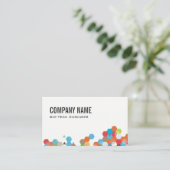 Geometrische kleurstof visitekaartje (Staand voorkant)