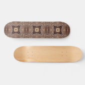 Geometrische kobaltstenen van goudbruin roos skateboard (Horizontaal)