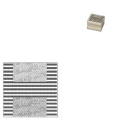 Geometrische koele strepen rubberstempel (Gestempeld)