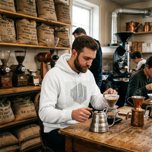 Geometrische koffiemok Isometrische rasterkunst  Hoodie
