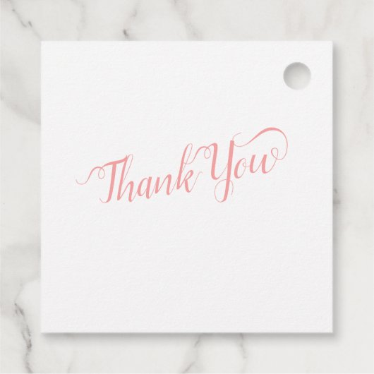 Geometrische koraalbegroting opmerkelijk bedankjes labels (Achterkant)