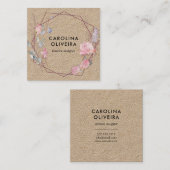 Geometrische Kraft Vierkante Visitekaartje (Voorkant / Achterkant)