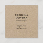 Geometrische Kraft Vierkante Visitekaartje (Achterkant)