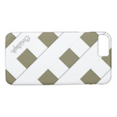 Geometrische kruisende witte lijnen met naam Case-Mate iPhone case (Achterkant (Horizontaal))