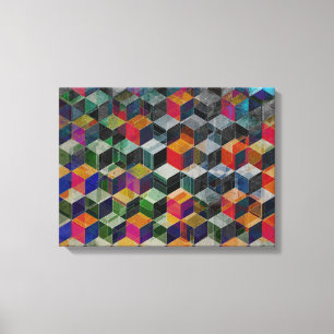  geometrische kubussen canvas afdruk