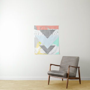 Geometrische kunst afdrukken wandkleed
