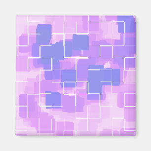 Geometrische kunst "Blauwe Berry" Magneet