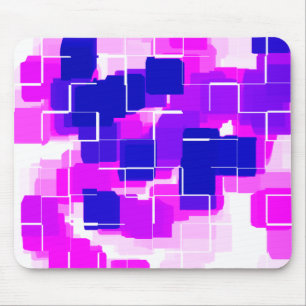 Geometrische kunst "Blauwe frambozen" Muismat