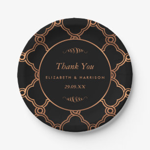 Geometrische Kunst Deco Gatsby Wedding Papieren Bordje
