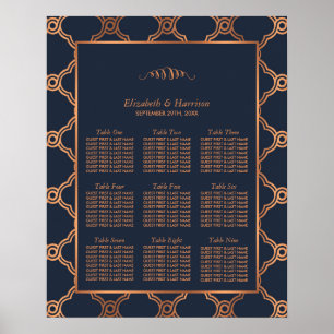 Geometrische Kunst Deco Gatsby Wedding Seating Se Poster