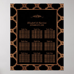 Geometrische Kunst Deco Gatsby Wedding Seating Se Poster
