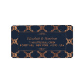  Geometrische Kunst Deco Wedding Etiket (Voorkant)