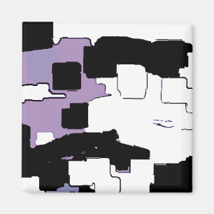 Geometrische kunst "Dreaming in het Paarse" Magneet