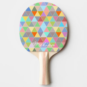 Geometrische kunst pingpongpeddel voor tafeltennis tafeltennisbatje
