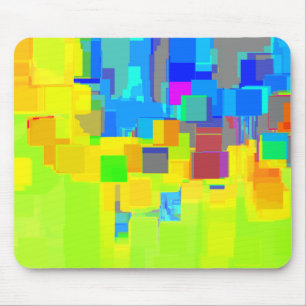 Geometrische kunst "Stad in de lucht" Muismat