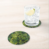 Geometrische kunst van abstract Man en skelet Ronde Kartonnen Onderzetter (Insitu)