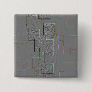 Geometrische kunst van "Cyber Gothic" Vierkante Button 5,1 Cm