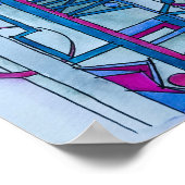 Geometrische kunst van de architect: droommoderne  poster (Hoek)