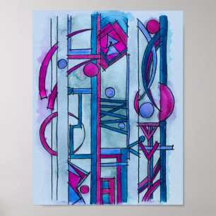 Geometrische kunst van de architect: droommoderne  poster