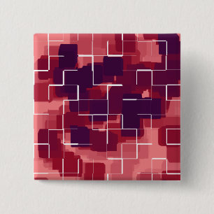 Geometrische kunst van de "carnabes" vierkante button 5,1 cm