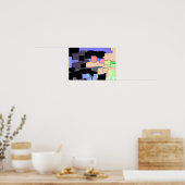 Geometrische kunst van de "droom van het luchtruim poster (Keuken)