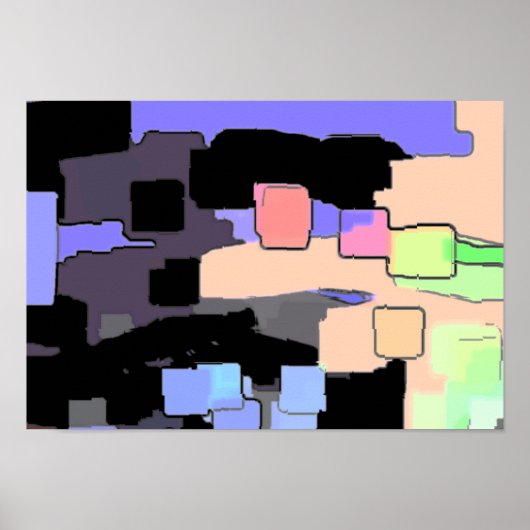 Geometrische kunst van de "droom van het luchtruim poster (Voorkant)