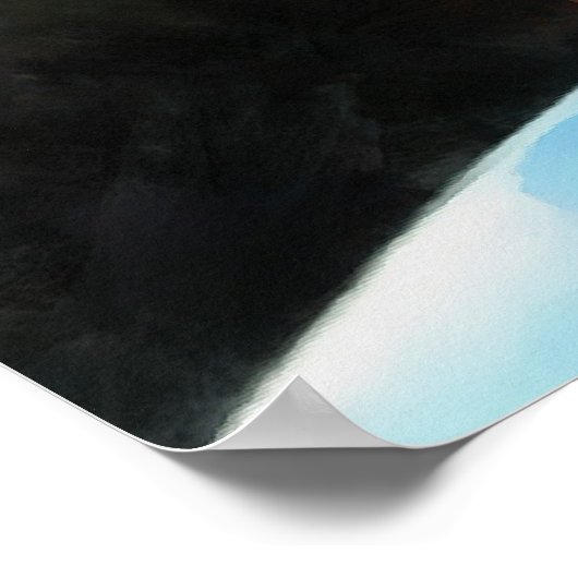 Geometrische kunst van de Melancholineklak Poster (Hoek)