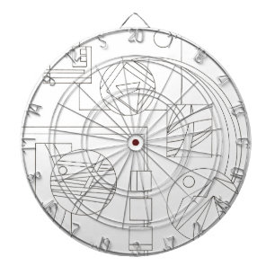 Geometrische kunst van de twee-moderne Bauhaus-arc Dartbord