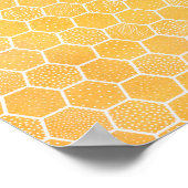 Geometrische kunst van gele Honeycomb Poster (Hoek)