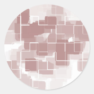 Geometrische kunst van "Grape Soda" Ronde Sticker