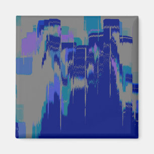 Geometrische kunst van het "regensnijvenster" magneet