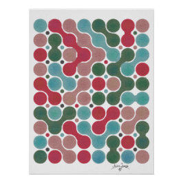 Geometrische kunst van Holiday Dot Blob Perfect Poster