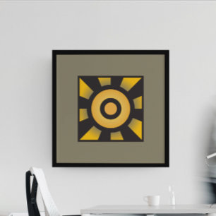 Geometrische lagen: minimalistische cirkels en lij poster